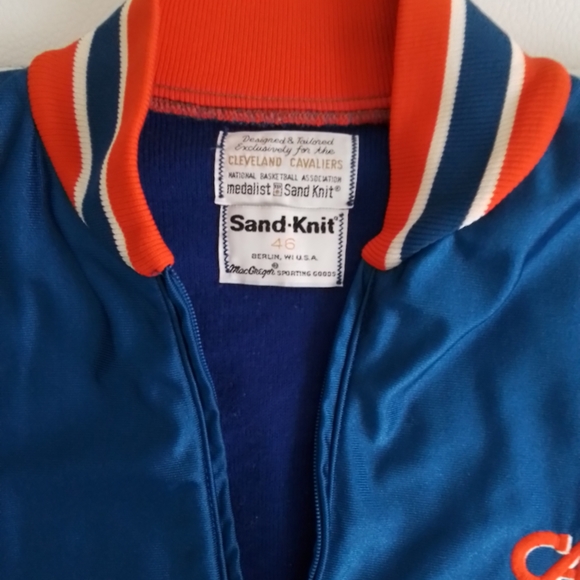 Vintage TEAM ISSUED Medalist Sand Knit Cleveland Cavaliers 1/4 Zip Jacket 46 XXL - Picture 13 of 14